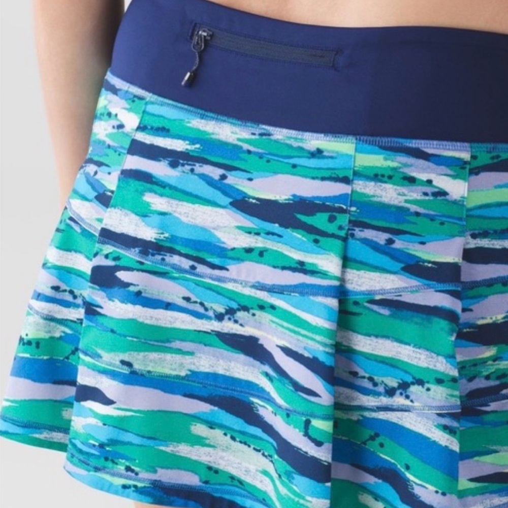 Lululemon Athletica Blue Green Mini Skirt